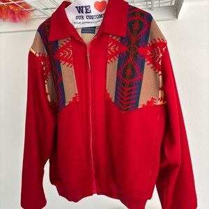 Pendleton Red Wool Western Wear Jacket
